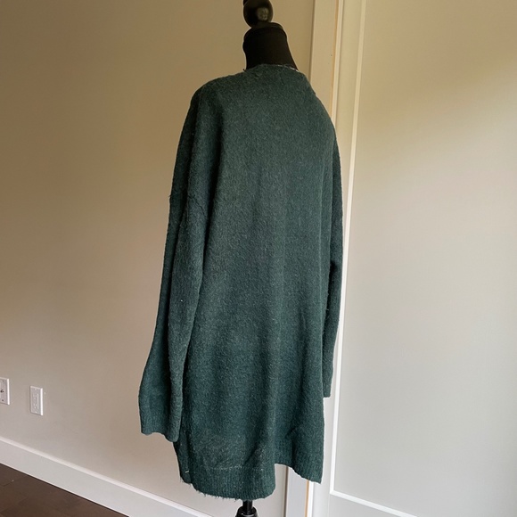 Grandpa Sweater Long Cardigan Green lightweight Selected Femme - Picture 11 of 13